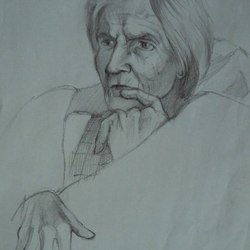 я часто рисую свою бабушку.она такая милая