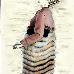 Иллюстрации для меховой коллекции, созданной Вардуи Назарян специально для компании Selvaggio