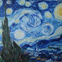 Копия картины Ван Гога "Звездная ночь"