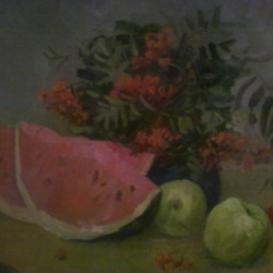 натюрморт с рябиной