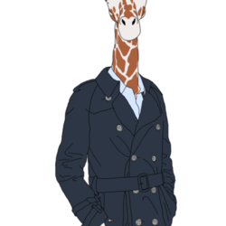 Giraffe in Burberry