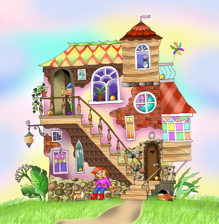 Така дом. Сказочный домик. Сказочный домик для детей. Домик мультяшный. Дом мультяшный.