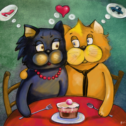 Влюбленные коты