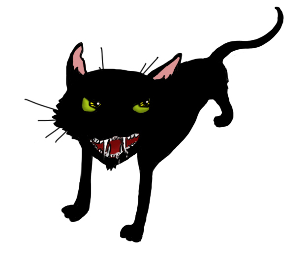 Звуки злых котов слушать. Коты вампиры. Котик вампир нарисованный. Злой кот иллюстрация. Вампирский кот рисунок.