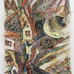 Иллюстрация к книге М.К.Лопеса "Старушки с зонтиками"