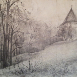 Пейзаж с башней