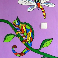 Роспись на стене детского развлекательного центра "Остров Сокровищ"