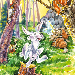 "Лесные истории". Сказка "Ленивый зайчишка"