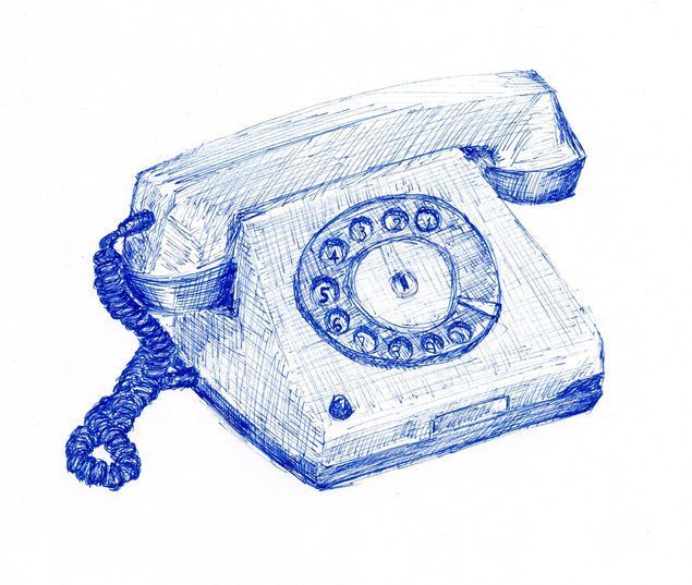 Иллюстрация У меня зазвонил телефон.. в стиле классика