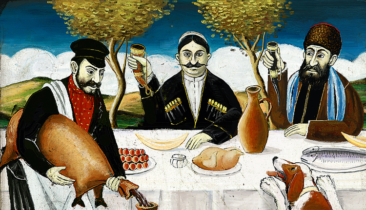 Картинки по запросу картины грузинского застолья