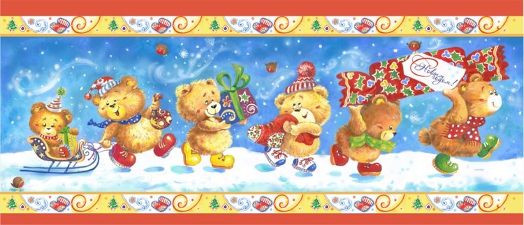 Иллюстрация для новогодней упаковки для конфет.