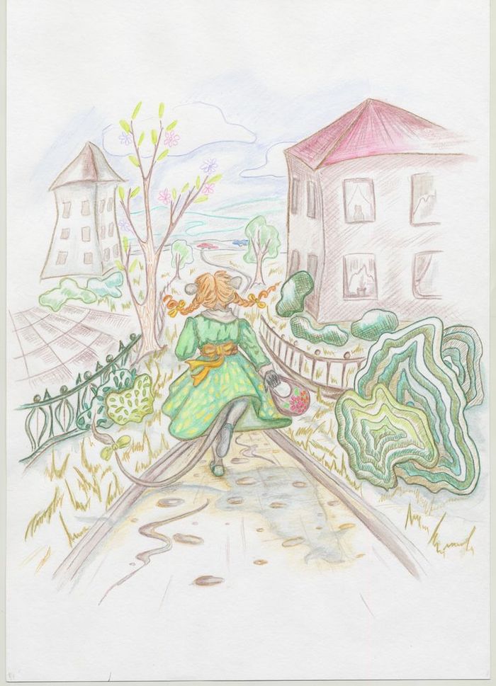 Иллюстрация Мышка отправляется в путь в стиле детский