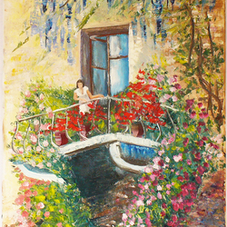 Балкон с цветами