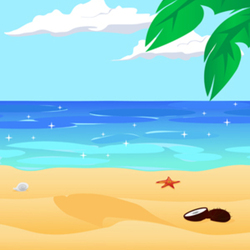 Море, пляж, пальма