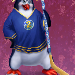 Пингвин хоккеист