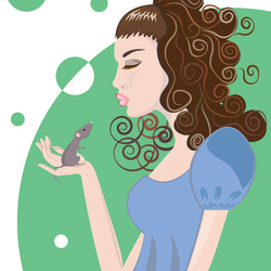 Девочка с мышкой