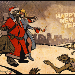 апокалиптическая новогодняя открытка