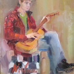 этюд. картон масло, 20х30