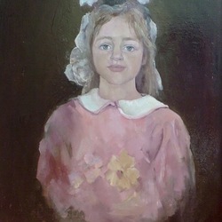 портрет девочки. холст масло 50х70