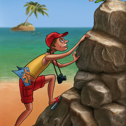 Иллюстрация на туристическую тематику.