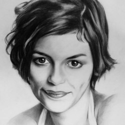 Audrey Tautou - Одри Тоту - карандаш