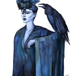 Lady with a raven