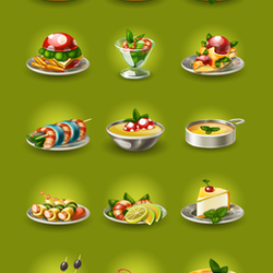 Food icons for game