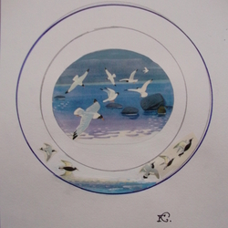 эскиз для росписи  тарелок