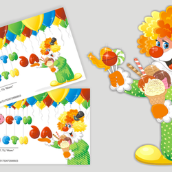 Персонаж и визитки для магазина сладостей