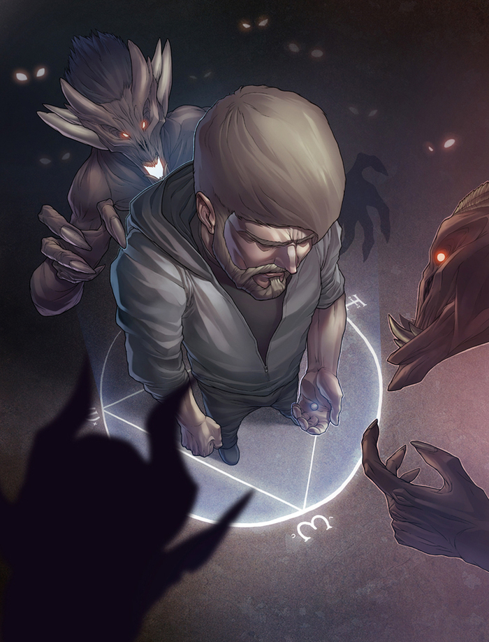 Иллюстрация Инок в стиле комикс | Illustrators.ru