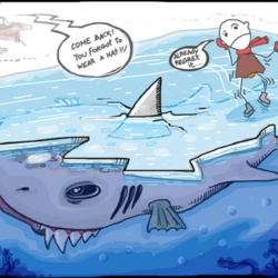 "Who's skating on the ice? "