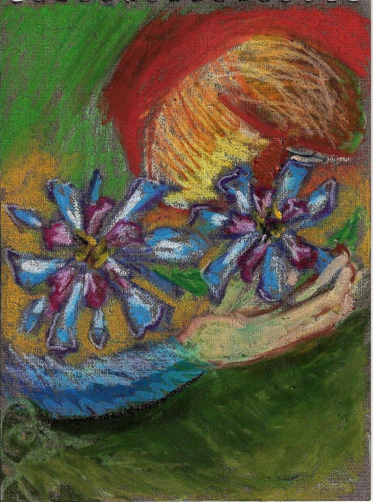 dream 1 (2013) 14x19 cm (5.51"x7.48") crayon technique