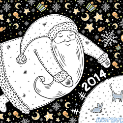 открытка "новый год"
