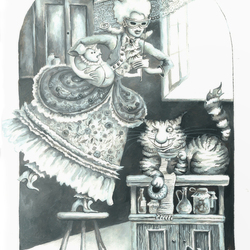 Иллюстрация к "Приключениям Алисы в Стране Чудес". 
