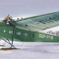 Иллюстрация Рисунок самолета АНТ-9