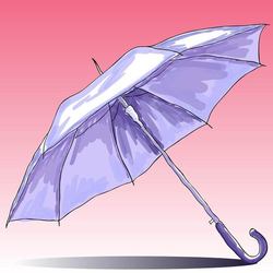 sketch open umbrella