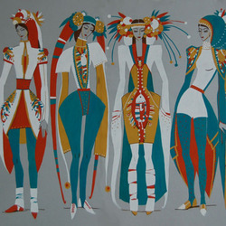 Проект жіночого вбрання. (картон, гуаш), 2010рік