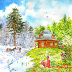 Иллюстрация к календарю базы отдыха "Русский Дом"