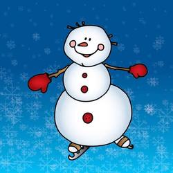 Снеговик на коньках