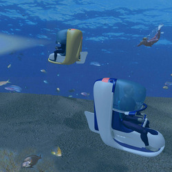 Подводный прогулочный аппарат под водой