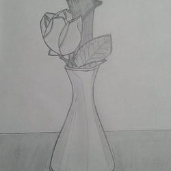 Натюрморт. Роза и калла.