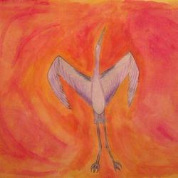 Цапля на закате