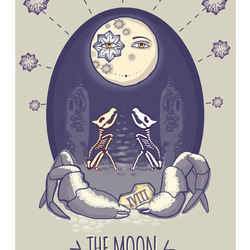 Иллюстрация Карты Таро. Луна. в стиле другое