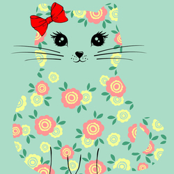 Flower cat