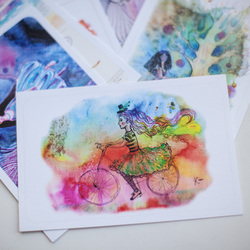 отрытка" На велосипеде"