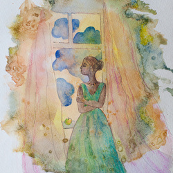 " В окне. День"