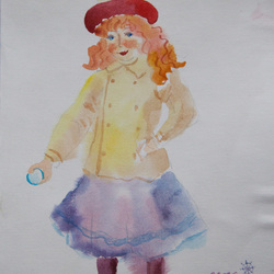 открытка из серии "Девочки"