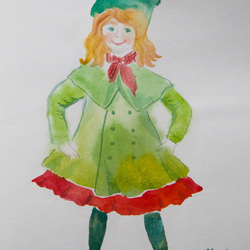 открытка из серии "Девочки"