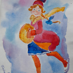 открытка из серии "Девочки"