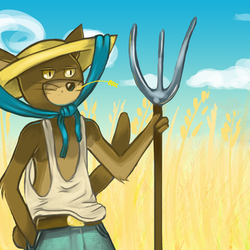 Недовольный кот